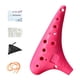 thumbnail image 3 of Ocarina de 12 agujeros, instrumento musical compacto para adultos, amantes de la música y principiantes. Rosa, 3 of 9