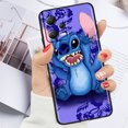 thumbnail image 3 of Funda de teléfono con dibujos animados de Stitch para Xiaomi Redmi Note 13, 12R, 12, 12S, Turbo, 11, 11T, 11S, 10, 10S Pro Plus 5G, color negro, 3 of 5