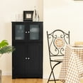 thumbnail image 5 of Costway Bathroom Floor Storage Cabinet Kitchen Cupboard w/Doors&Adjustable Shelf Black, 5 of 11