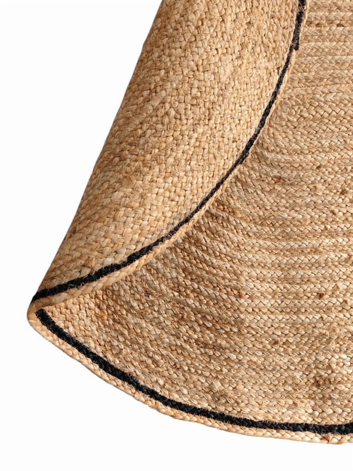 KLAVATE Pear Braided Natural Kids Room Jute Rug
