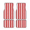 thumbnail image 1 of LAKIMCT Christmas Reindeer Snowflake Stripes Car Mats, Neoprene Front Rear Floor Mats for Cars, Waterproof Anti-Slip Car Floor Mats Full Set, Universal(4 Pcs), 1 of 6