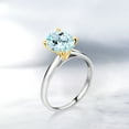 thumbnail image 4 of Gem Stone King 2.00 Ct Oval Sky Blue Topaz 10K White and Yellow Gold Ring Ring (Size 7), 4 of 4
