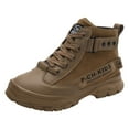 thumbnail image 1 of PEASKJP Boys Fashion Boots Lightweight Performance Suede Ripstop Booties, Khaki 37, 1 of 5
