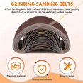 thumbnail image 4 of 18 Pack Sanding Belts 3X21 Inches(75X533mm) Aluminum Oxide Sanding Belt (3 Each of 60 80 120 180 240, 4 of 5