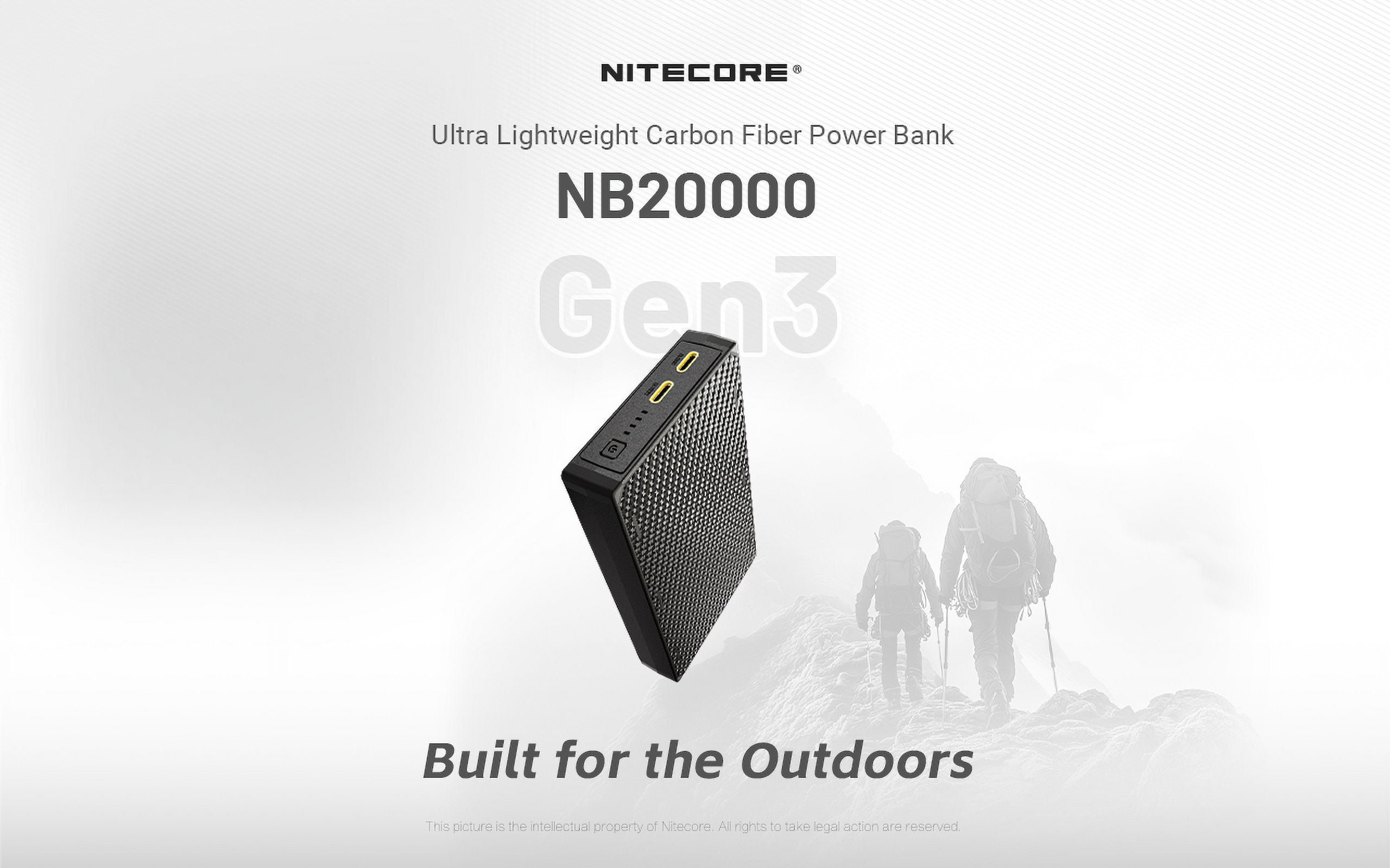 Nitecore NB20000 Gen 3 Dual USB-C Power Bank, 20 mAh