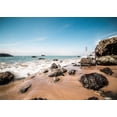 thumbnail image 3 of GreenDecor 7x5ft Beach Backdrop Seaside Waves Rock Stones Blue Sky White Cloud Summer Holiday Romantic Wedding Photography Background Kids Adults Photo Studio Props, 3 of 5