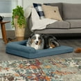 thumbnail image 6 of FurHaven Pet Products | Paw-Quilted Deluxe L-Chaise Full Support Solid Orthopedic Sofa Pet Bed for Dogs & Cats - Bluestone, Large, 6 of 12