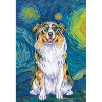 Australian Shepherd Blue Merle - Best of Breed Van Gogh Garden Flag