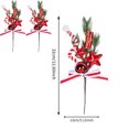 thumbnail image 3 of Arbre de Noël Artificiel Branches de Bonbons Fruits Rouges / Découpes en Fil de Fer Plastique Durable / Feuilles Multicolores Résistantes aux Intempéries / Lot de 3 / 12.5 x 5.1 x 1.9 Pouces / Décoration de Vacances Intérieure Extérieure, 3 of 7