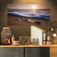 thumbnail image 1 of Waves Approaching Seashells on Sand - Beach Photo Canvas Print, 1 of 3