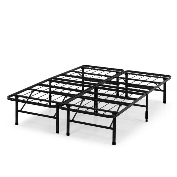 Spa Sensations Steel Smart Base Bed Frame Black Queen, Zinus 14 Inch Bed Frame