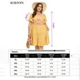 thumbnail image 3 of Plus Size Summer Dress Womens Plus Size Clothing Square Neck Dress Ruffle Sleeve Plus Size Dress, 3 of 3