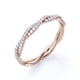 thumbnail image 3 of JeenMata Anillo de Compromiso con Diamantes de 0,50 Uds Alianza de Boda Infinita, Anillo Apilable Trenzado, Oro Rosa de 10 K, 3 of 6
