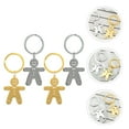 thumbnail image 4 of GOOHOCHY 4 llaveros de hombre de jengibre, colgantes para mochilas, adornos navideños para bolsos, llaveros decorativos, 4 of 8
