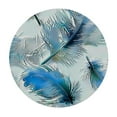 thumbnail image 2 of ONETECH Multicolor Round Fitted Table Cloth Cover Elastic ​Edged Feathers in Vibrant Colors Round Fitted Table Cover Protection for Your Table Bohemian Tables, 2 of 7