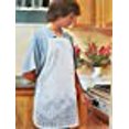 thumbnail image 3 of Fine White Lace Apron with Hearts and Flower Pattern Adult size, 3 of 10