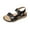 Black, variant on Orthopedic Wide Sandals for Women Dressy Strappy Arch Support Flat Wedge Sandals Walking Women Open Toe Ankle Strap Comfortable Platform Slip-On Shoes for Summer Beach Casual