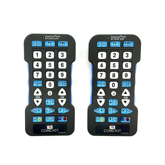 (2 Pack) Replacement Xfinity Comcast Remote Control Large Big Button Suitable for El derly People Black