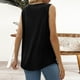 thumbnail image 5 of Gibobby Chaleco de verano Suelto plisado Cuello cuadrado Top sin mangas Dobladillo curvo Suelto Top de mujer de tamaño(Negro,XG), 5 of 5