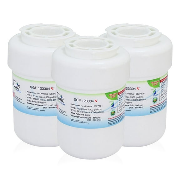 Swift Green Filters SGF -123304 Rx Pharmaceutical Replacement for Amana 1252704 Refrigerators Water Filters(Pack of 3)