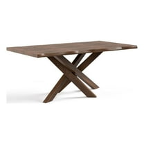 Furniture of America Pascan Solid Wood Dining Table in Rich Walnut