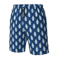 thumbnail image 4 of Gaeub Shorts de Plage pour Hommes Motif Pingouin Roi, Maillots de Bain pour Hommes, Shorts de Bain Séchage Rapide avec Poches, Maillots de Bain pour Surf, Course et Tenue Décontractée - Grand, 4 of 6