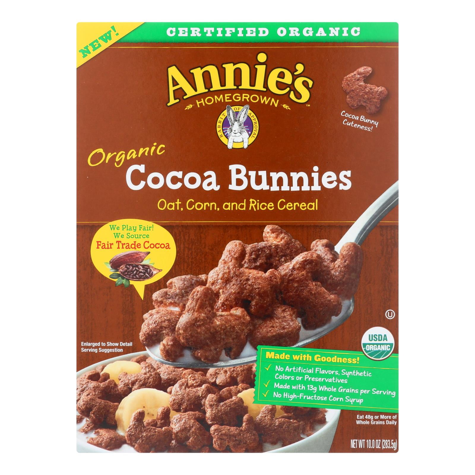 Annie's Homegrown Organic Cocoa Bunnies Cereal - Shop Cereal at H-E-B