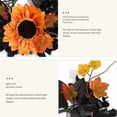 thumbnail image 4 of Fmbmuo Candle Ring Wreath 12 Inch Artificial Sunflower Chrysanthemum Fall Table Centerpiece For Halloween Thanksgiving Home Decor,Yellow, 4 of 5