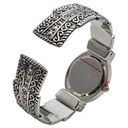 Excellent Watches- Gold-Tone Bangle Watch for Womens with Rhinestone Metal Strap