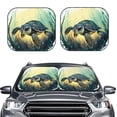 thumbnail image 2 of Naloa Watercolor Turtle3 2 Piece Foldable Car Sun Shades, Car Windshield Sunshade, Front Window Sunshade for Car, Truck, SUV - Medium, 2 of 7