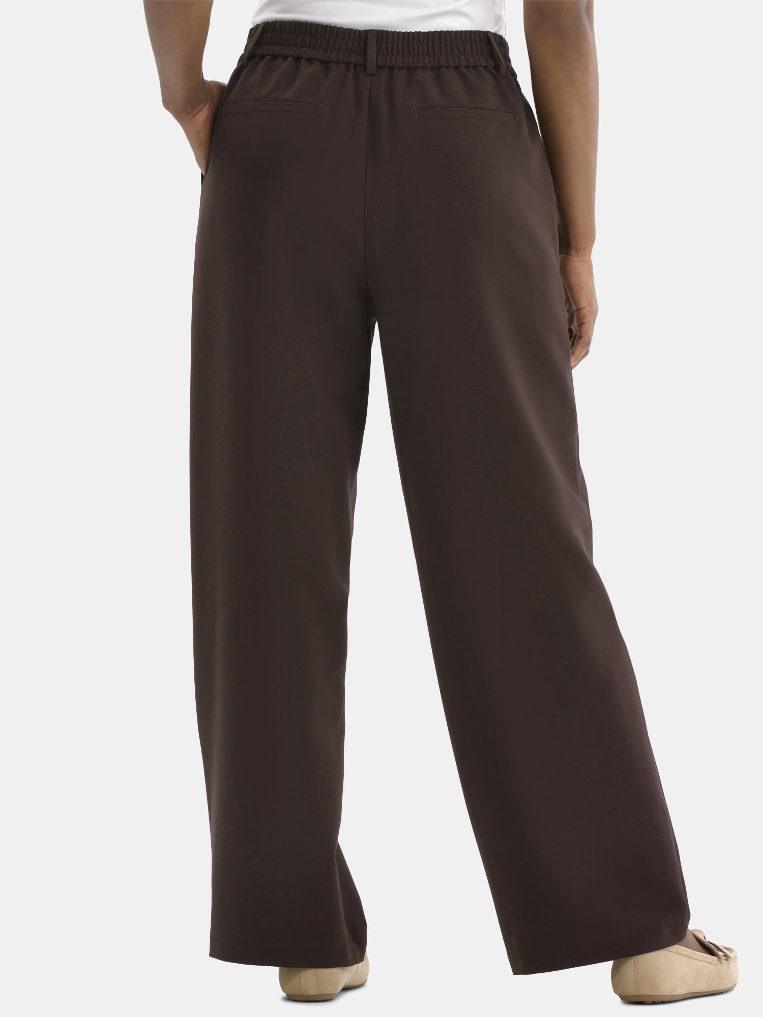 Time and Tru Women's Slouchy Tailored Pants, 30" Inseam, Sizes 0-18