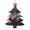 Christmas Tree Shape, variant on Tribal Ethnic Wolf Spirit Abstract Wooden Christmas Ornament Angel Shape,Xmas Tree Hanging Decoration 6 PCS