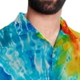 thumbnail image 5 of tie dye119 Men's Short Sleeve Casual Printed Button Down Beach Shirt Summer Unisex Top, 5 of 6