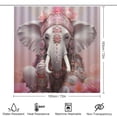 thumbnail image 2 of Shower Curtain 4 Piece Set Cute Boho Elephant Bathroom Shower Curtain Set with Rugs Watercolor Animal Flower Farmhouse Bathroom Shower Set for Bathtub Decor 72inch X 72inch, 2 of 8