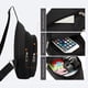 thumbnail image 3 of pstuiky Bolso bandolera pequeño tipo bandolera para el pecho bolso de viaje informal tipo bandolera para hombre y mujer con orificio para auriculares., 3 of 7