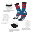 thumbnail image 3 of Pofeuu Astronaut Runs Forward Print Crew Socks, Adult Running Hiking Socks for Youth and Adult, 3 of 6