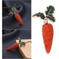 thumbnail image 5 of 2 broches de zanahoria con diamantes de imitación para regalo de Pascua, accesorios de joyería para mujer, decoración de fiesta de Pascua (naranja), 5 of 5