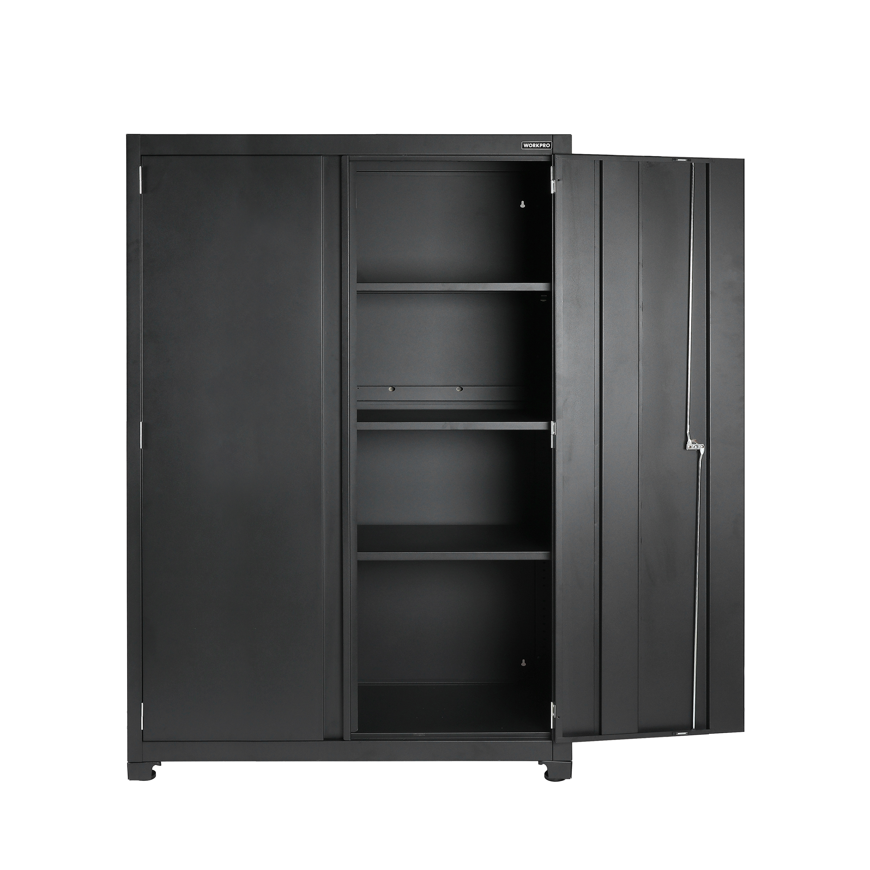 WORKPRO 48-inch Heavy-Duty Garage Storage Cabinet, 3 Shelves, Black, Metal - image 4 of 13