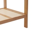 thumbnail image 4 of Modern Solid Wood Rectangle Coffee Table 2-Tier Glass Top Living Room Furniture, 4 of 10
