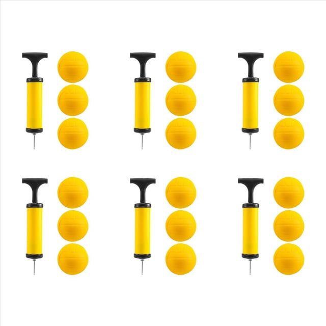 Roundnet Ballon de Jeu Remplaçable Balles de Compétition Mini Volleyball Lot de 18 avec Pompe