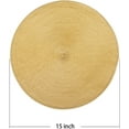 thumbnail image 2 of Round Braided Placemats 15 Inch Round Table Mats for Dining Tables Natural Woven Heat Resistant Place mats Set of 6 (Wheat Yellow), 2 of 12