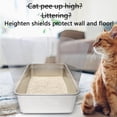 thumbnail image 6 of Cat Litter Box Pee Shields, 3Pcs Transparent Splash Guard for Open Top Litter Pan, Easy Clean Protector for High Peing Cats, Indoor Use for Small Litter Box, Clear, 6 of 6