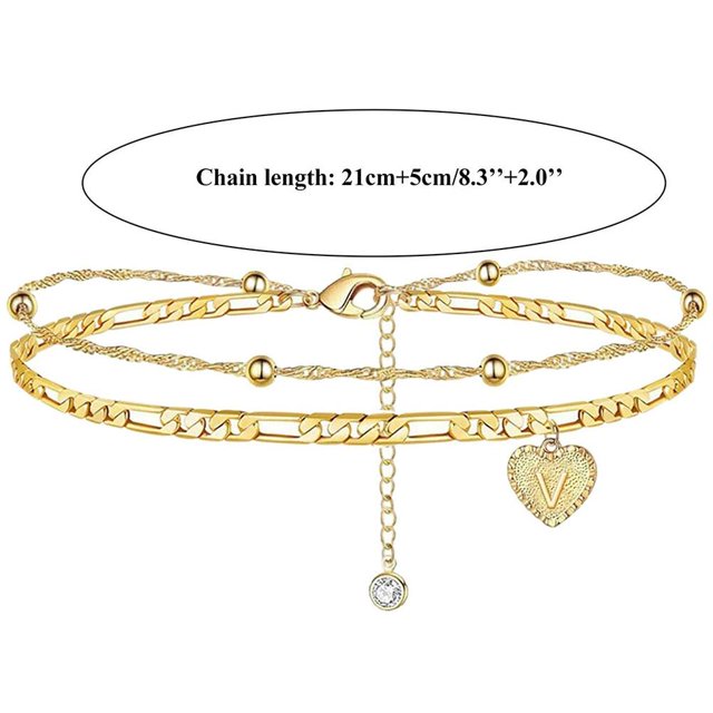 Tobillera De Playa Para Mujer 26 Letras Corazón Inicial Tobillera Playa Tobillera Playa Tobillera Para Mujer 26 Letras Corazón Inicial Tobillera Hecha A Mano Delicada Letra En ANGGREK Otros