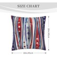 thumbnail image 4 of Throw Pillow Cover 18x18 Inch Decorative Velvet Pillow Cases Square Zipper Cushion Cover for Sofa Bedroom Living Room Home Decor - American Stars Wood Abstract, 4 of 6