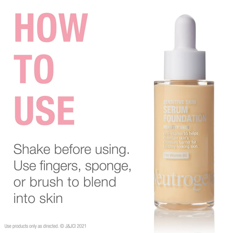 Neutrogena Sensitive Skin Serum Foundation, Light 01, 1 oz