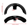 thumbnail image 2 of Gloss Black 120/19"Wrap Front Fender For Harley Touring Electra Road Glide 96-23, 2 of 6