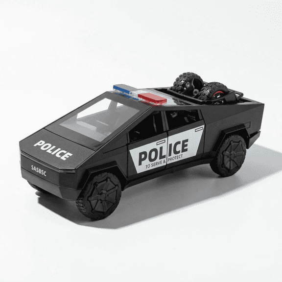 Toy Trucks for Boys Ages 4-7 Diecast Police Pickup Truck Toy for Birthday Gifts and Imaginative Play
