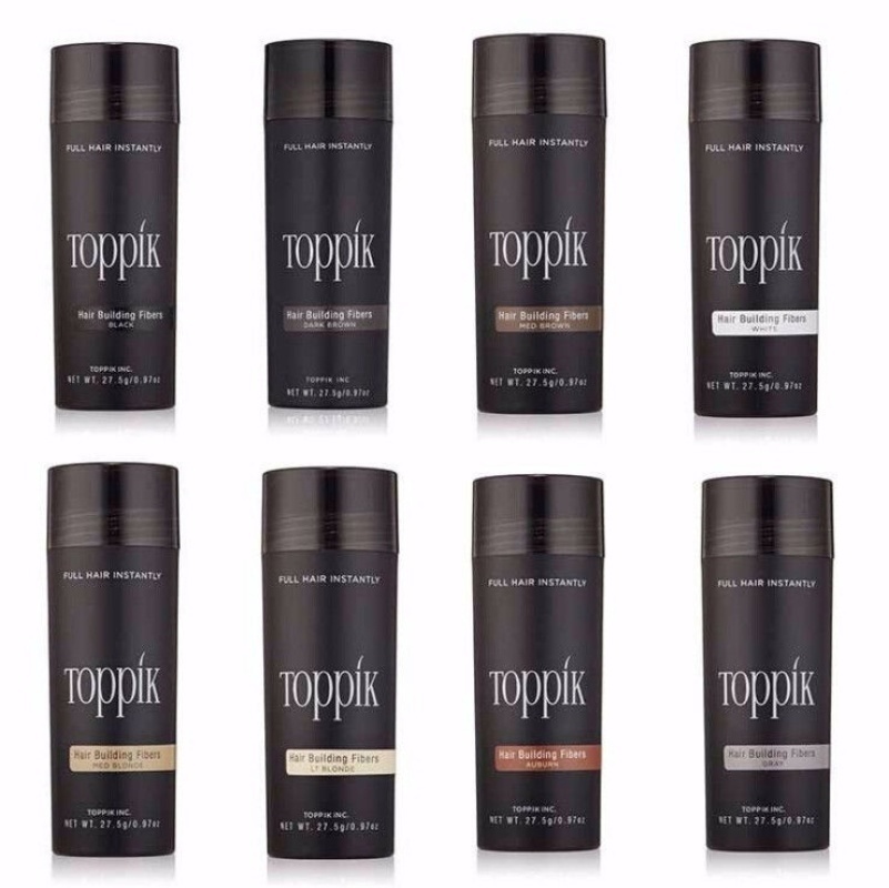 TOPPIK Hair Fibers Black Light Medium Dark Brown, Blonde, Arburn 27.5g