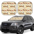 thumbnail image 6 of Kdxio Dachshund Dog And Flower Print 2-Piece Sun Shade Front Windshield - Foldable Car Front Window Sunshades for Most Sedans SUV Truck, 6 of 6