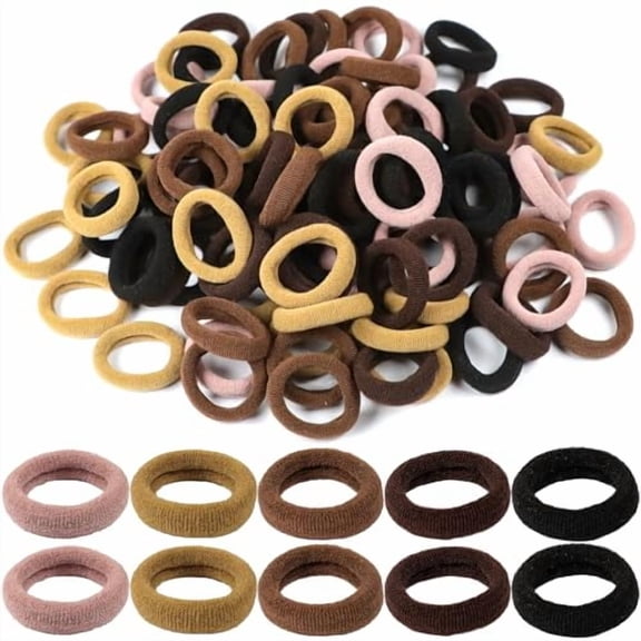 100PCS Elastic Hair Ties,Cotton Toddler Hair Ties,No Crease Baby Hair ties Ponytail Holders for Girls Kids Toddlers Infants